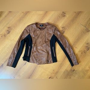 G by Giuliana faux brown leather jacket